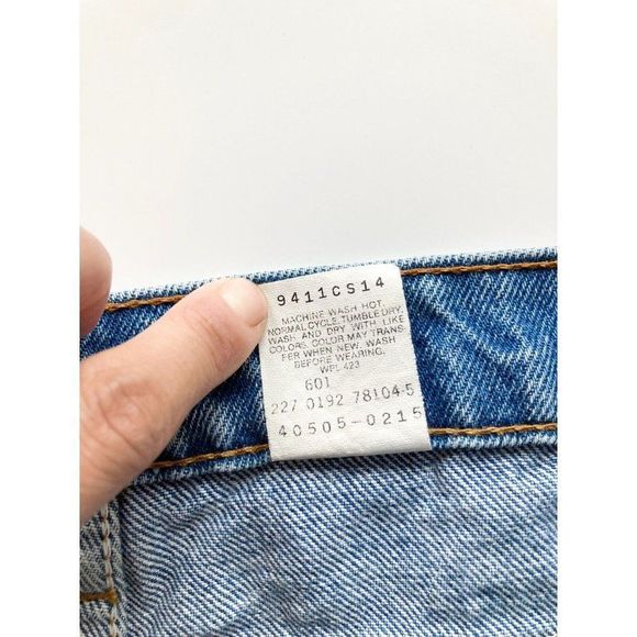 Men's Vintage 90'S LEVI'S 505 Orange Tab Medium Regular Fit Jeans, Size 35x30 - Picture 14 of 15